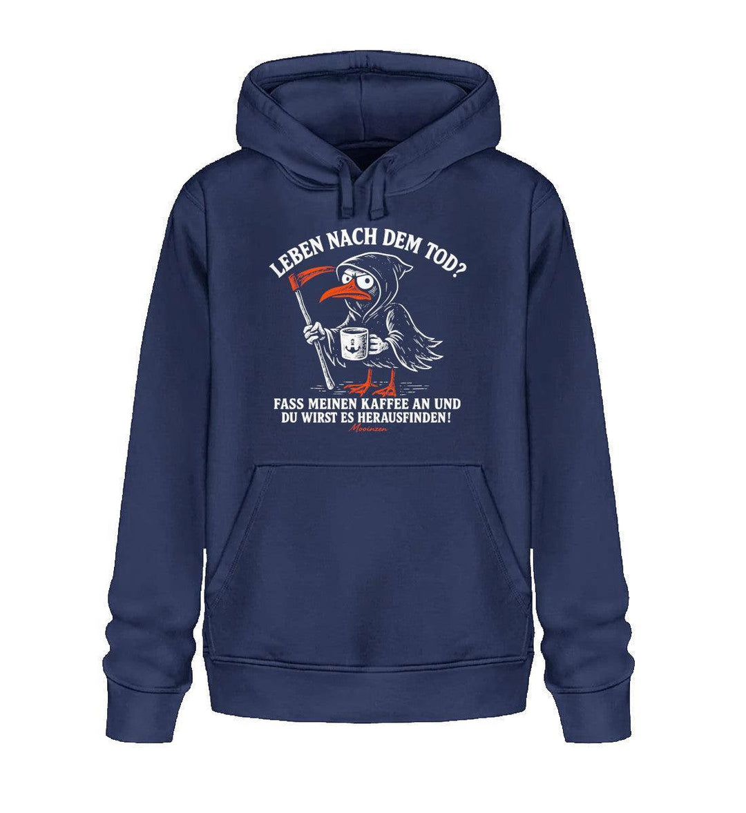 Leben nach dem Tod? Kaffee · Unisex Bio Hoodie-Unisex Bio Hoodie-French Navy-XS-Mooinzen