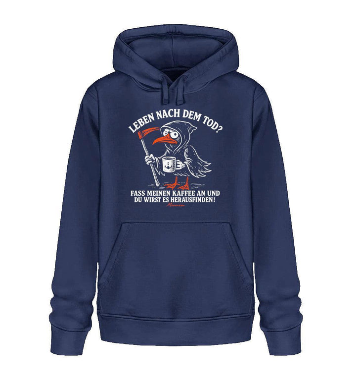 Leben nach dem Tod? Kaffee · Unisex Bio Hoodie-Unisex Bio Hoodie-French Navy-XS-Mooinzen