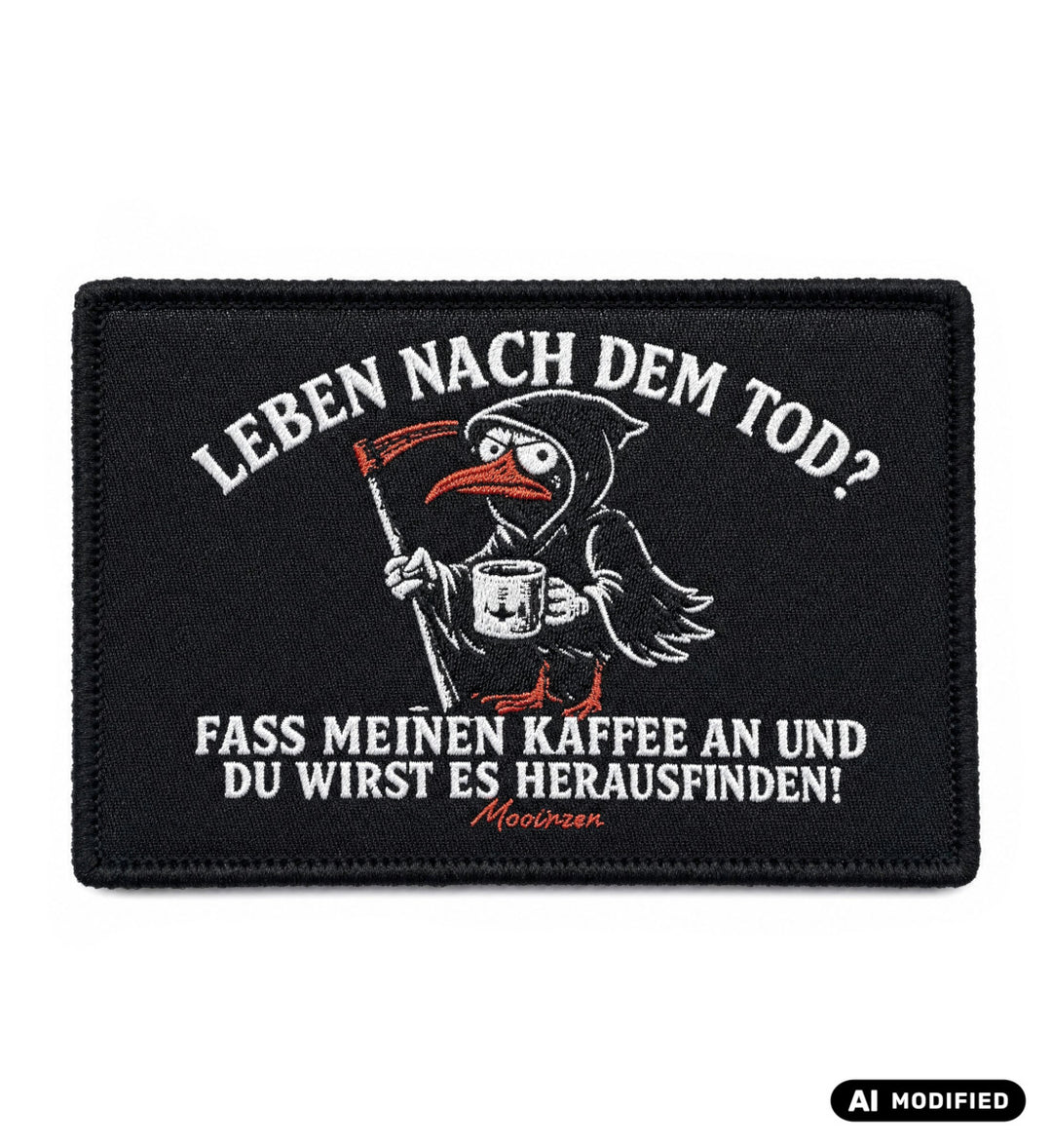 Leben nach dem Tod · Klettpatch V2-Klettwatt Patch-black-9x6-Mooinzen