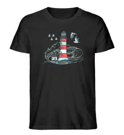 Leuchtturm im Sturm · Herren Premium Bio T-Shirt-Herren Premium Bio T-Shirt-Black-XS-Mooinzen
