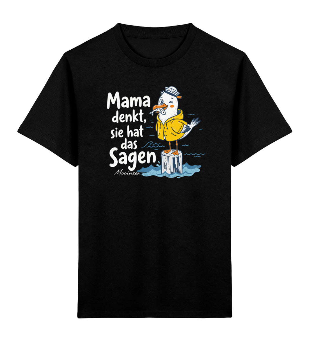 Mama denkt sie hat das Sagen · Kinder Premium Bio T-Shirt-Kinder Premium Bio T-Shirt-Black-3/4-Mooinzen
