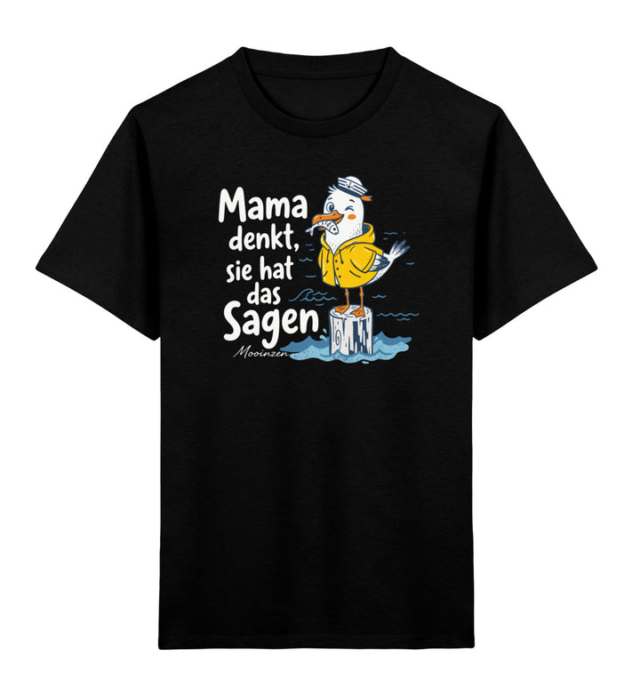 Mama denkt sie hat das Sagen · Kinder Premium Bio T-Shirt-Kinder Premium Bio T-Shirt-Black-3/4-Mooinzen