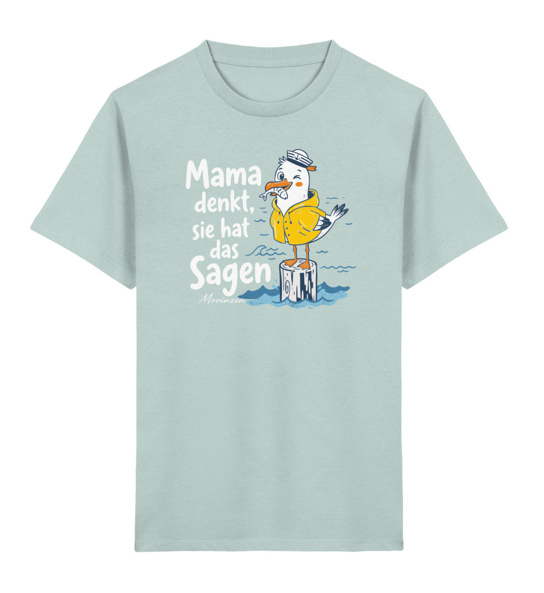 Mama denkt sie hat das Sagen · Kinder Premium Bio T-Shirt-Kinder Premium Bio T-Shirt-Caribbean Blue-3/4-Mooinzen