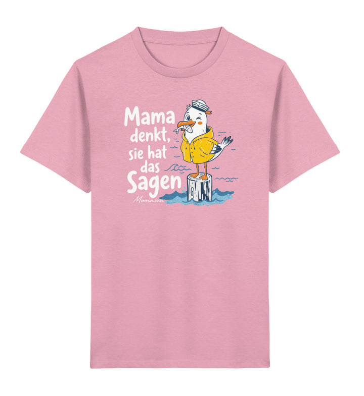 Mama denkt sie hat das Sagen · Kinder Premium Bio T-Shirt-Kinder Premium Bio T-Shirt-Cotton Pink-3/4-Mooinzen