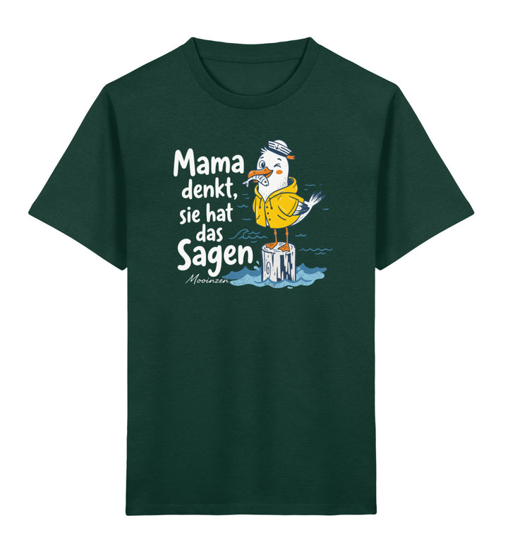 Mama denkt sie hat das Sagen · Kinder Premium Bio T-Shirt-Kinder Premium Bio T-Shirt-Glazed Green-3/4-Mooinzen
