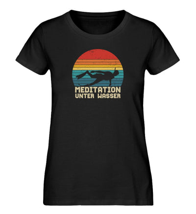Meditation unter Wasser · Damen Premium Bio T-Shirt-Damen Premium Bio T-Shirt-Black-S-Mooinzen