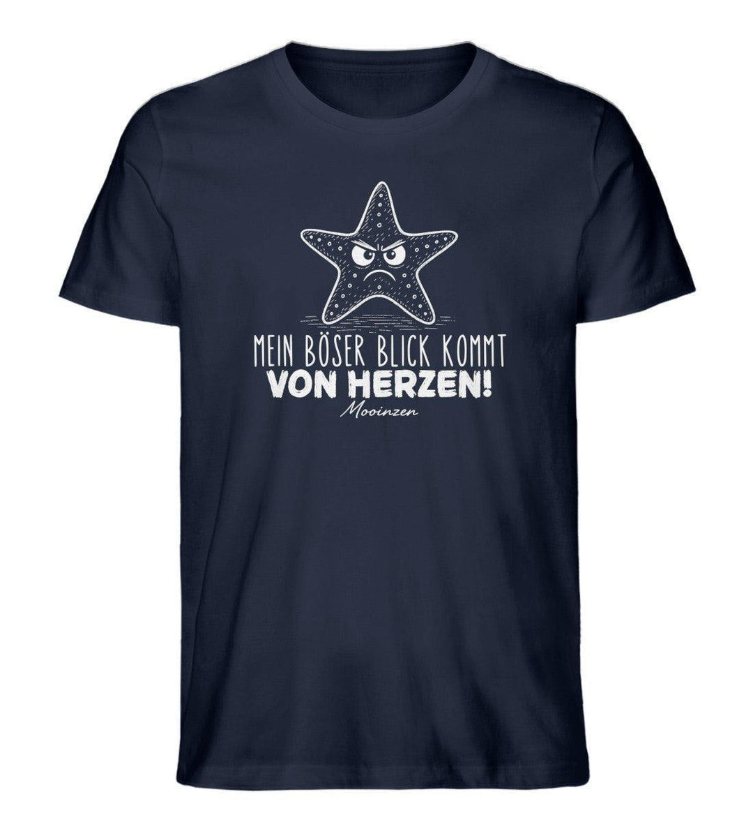 Mein Böser blick kommt von Herzen · Herren Premium Bio T-Shirt-Herren Premium Bio T-Shirt-French Navy-XS-Mooinzen