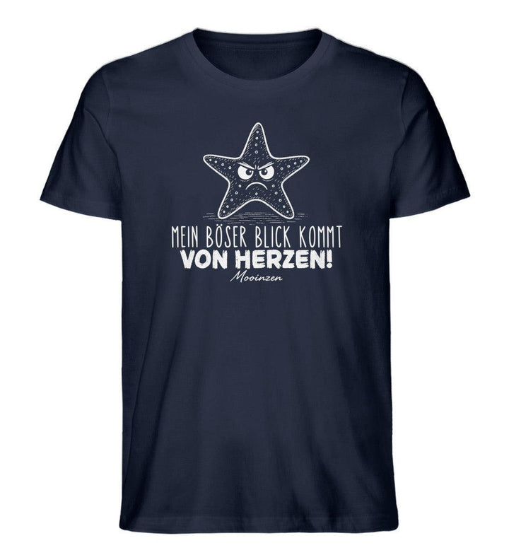 Mein Böser blick kommt von Herzen · Herren Premium Bio T-Shirt-Herren Premium Bio T-Shirt-French Navy-XS-Mooinzen