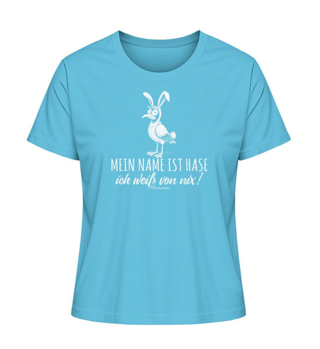 Mein Name ist Hase ich weiß von nix · Damen Premium Bio T-Shirt 2.0-Damen Premium Bio T-Shirt 2.0-Aqua Blue-XS-Mooinzen