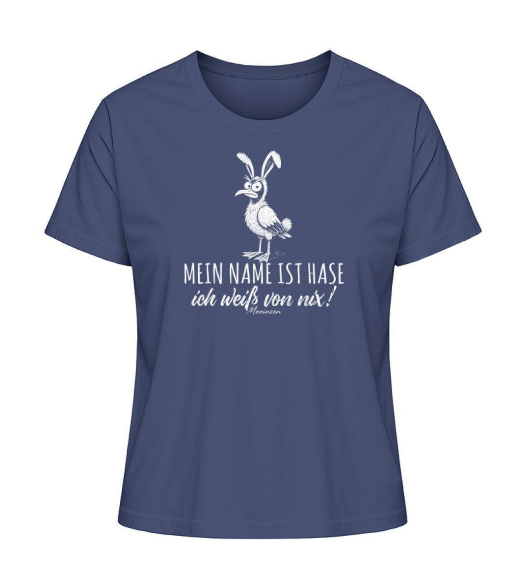 Mein Name ist Hase ich weiß von nix · Damen Premium Bio T-Shirt 2.0-Damen Premium Bio T-Shirt 2.0-French Navy-XS-Mooinzen
