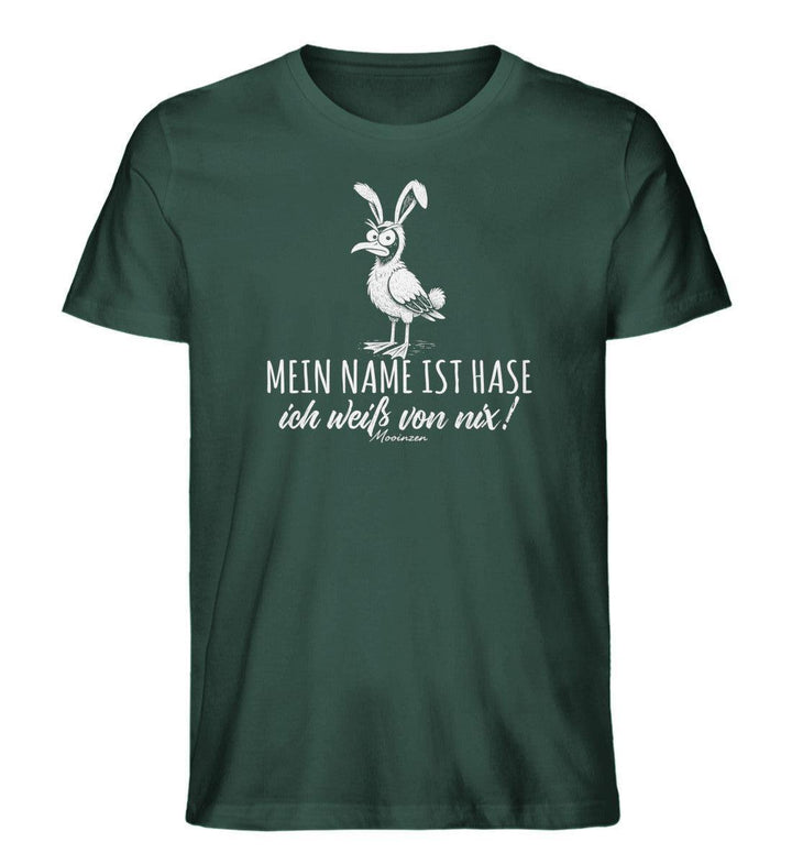 Mein Name ist Hase ich weiß von nix · Herren Premium Bio T-Shirt-Herren Premium Bio T-Shirt-Glazed Green-XS-Mooinzen
