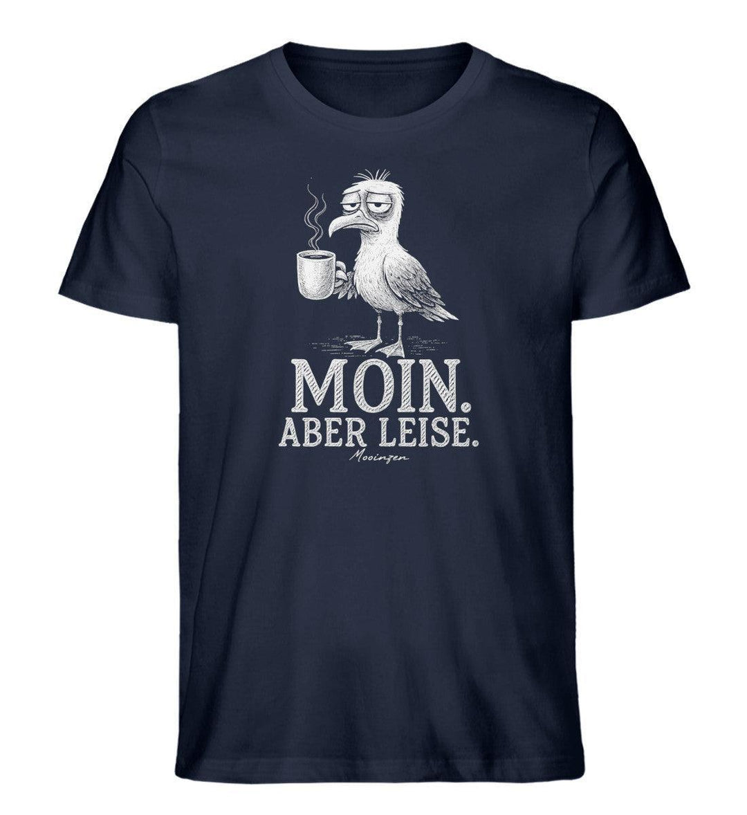 Moin Aber leise · Herren Premium Bio T-Shirt-Herren Premium Bio T-Shirt-French Navy-XS-Mooinzen