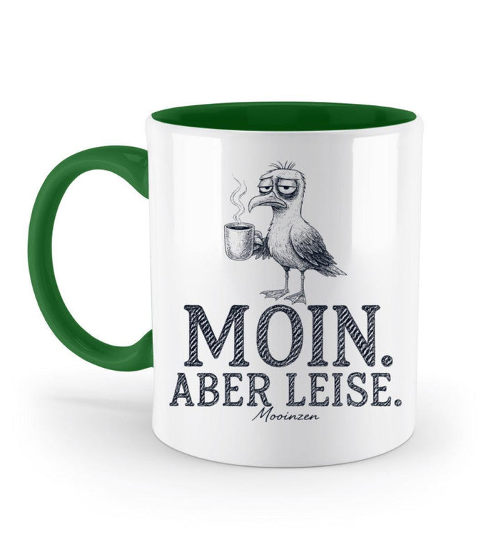 Moin Aber leise · Keramiktasse Zweifarbig-Keramik Tasse Zweifarbig-Irish Green-330ml-Mooinzen