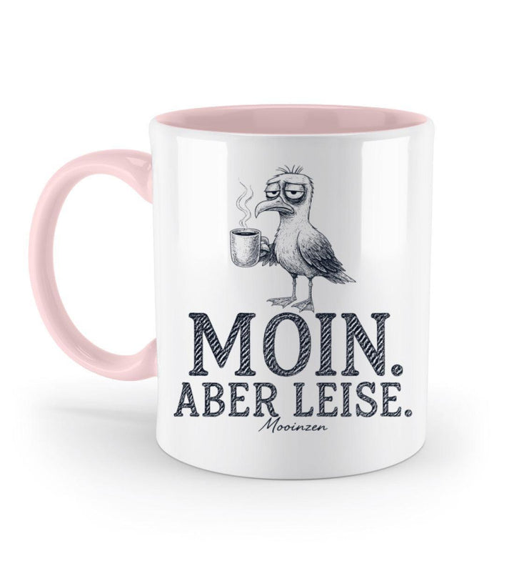 Moin Aber leise · Keramiktasse Zweifarbig-Keramik Tasse Zweifarbig-Powder Pink-330ml-Mooinzen