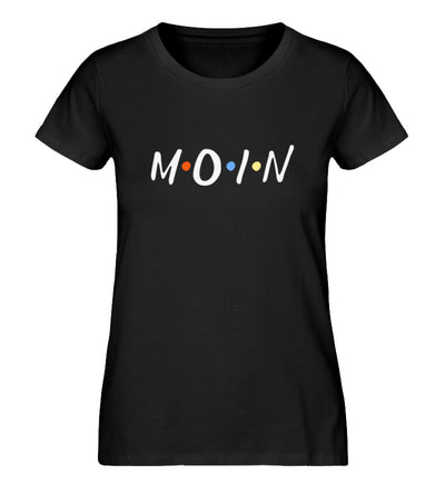 Moin Bunte Punkte · Damen Premium Bio T-Shirt-Damen Premium Bio T-Shirt-Black-XS-Mooinzen
