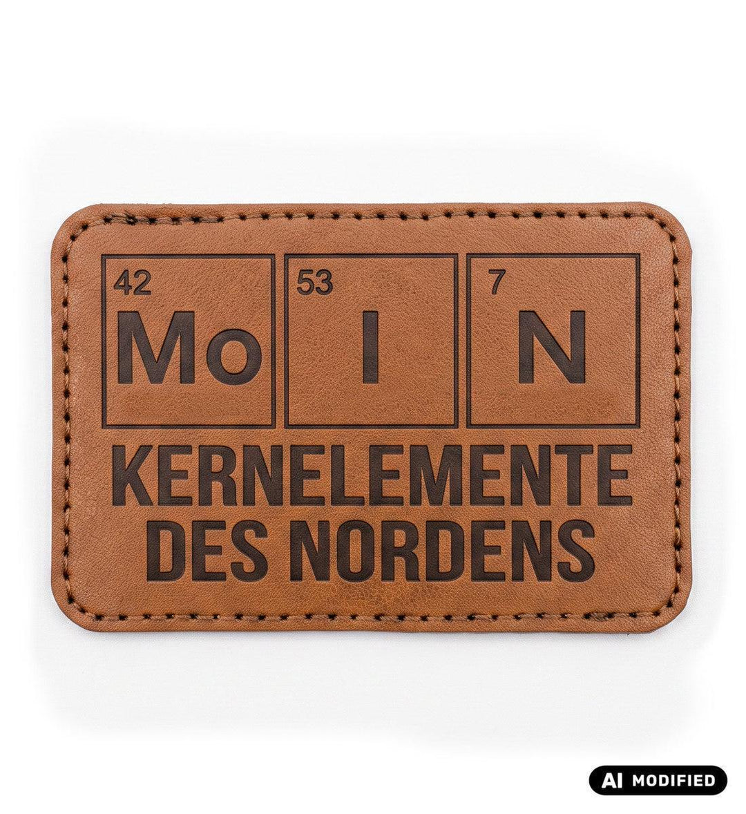 Moin Elemente · Klettpatch Kunstleder-Klettwatt Patch-black-9x6-Mooinzen
