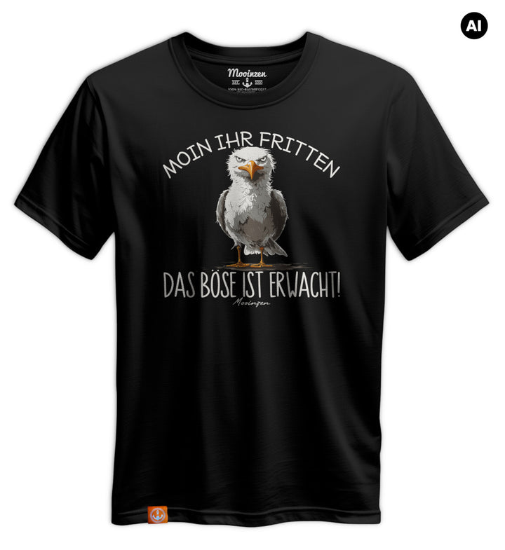 Moin Ihr Fritten! · Unisex Premium Bio T-Shirt-Unisex Premium Bio T-Shirt-black-beauty-S-Mooinzen