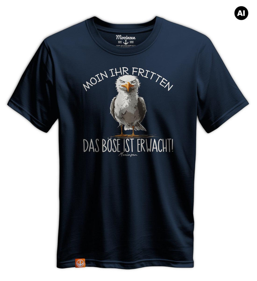 Moin Ihr Fritten! · Unisex Premium Bio T-Shirt-Unisex Premium Bio T-Shirt-dress-blue-S-Mooinzen