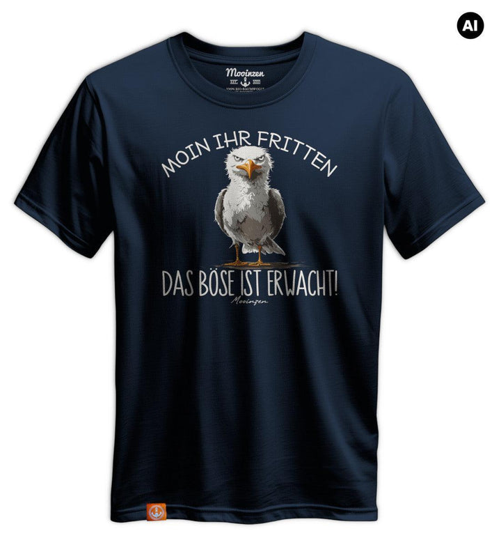 Moin Ihr Fritten! · Unisex Premium Bio T-Shirt-Unisex Premium Bio T-Shirt-dress-blue-S-Mooinzen