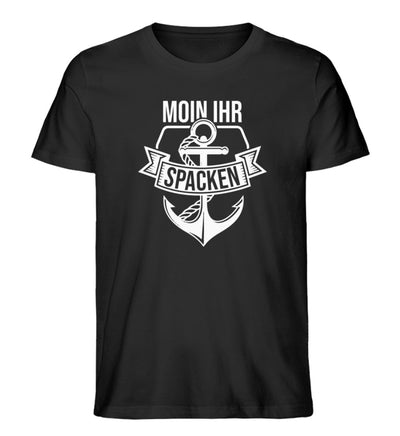 Moin Ihr Spacken 2 · Herren Premium Bio T-Shirt-Herren Premium Bio T-Shirt-Black-XS-Mooinzen