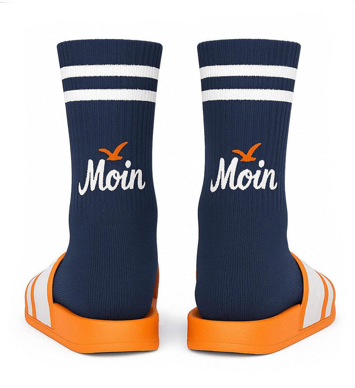 Moin Moewe · Unisex Crew Socken (2er-Pack)-Unisex Bio Crew Socken-Navy-36-41-Mooinzen