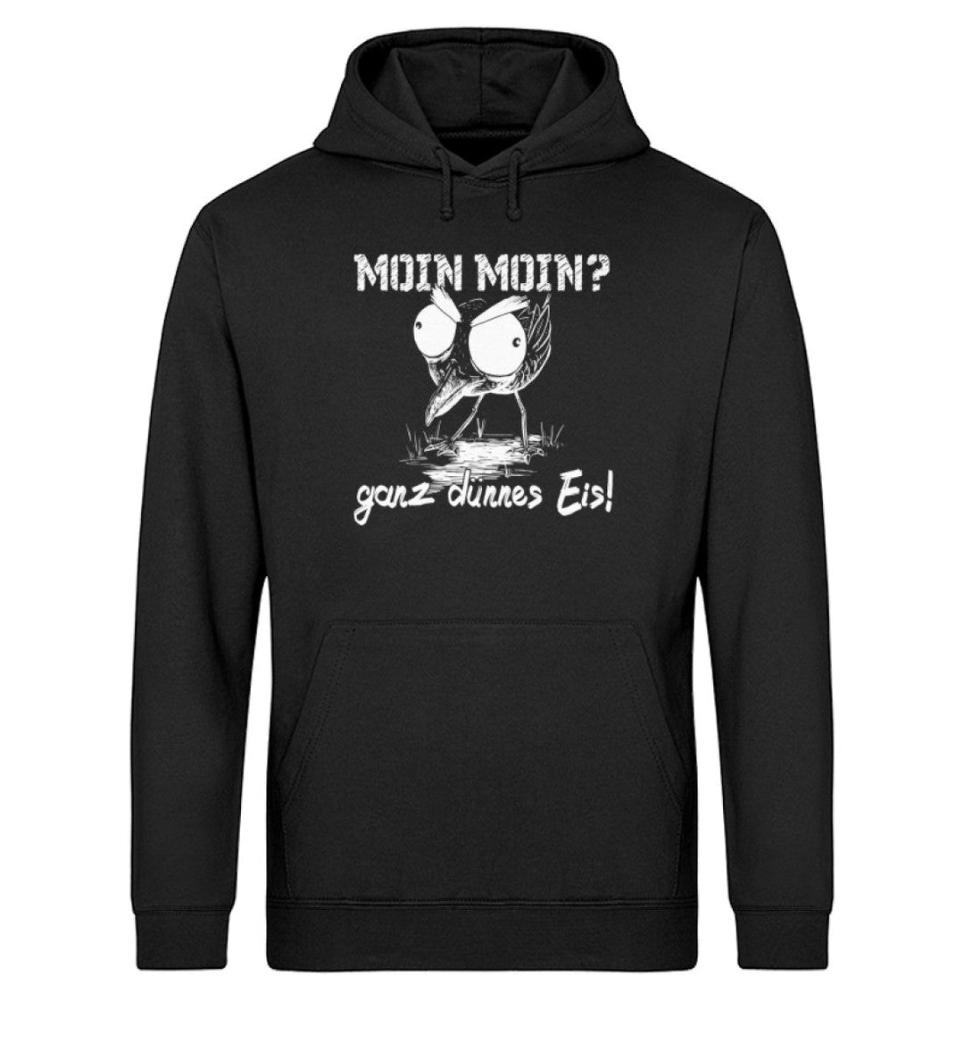 Moin Moin ganz dünnes Eis · Unisex Bio Hoodie-Unisex Bio Hoodie-Black-S-Mooinzen