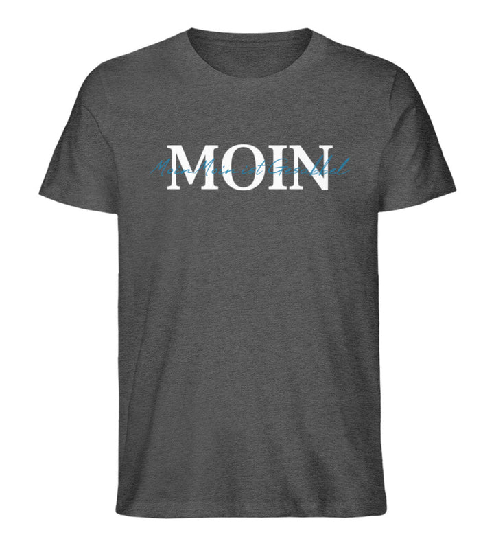 Moin Moin gesabbel · Herren Premium Bio T-Shirt-Herren Premium Bio T-Shirt-Dark Heather Grey-S-Mooinzen