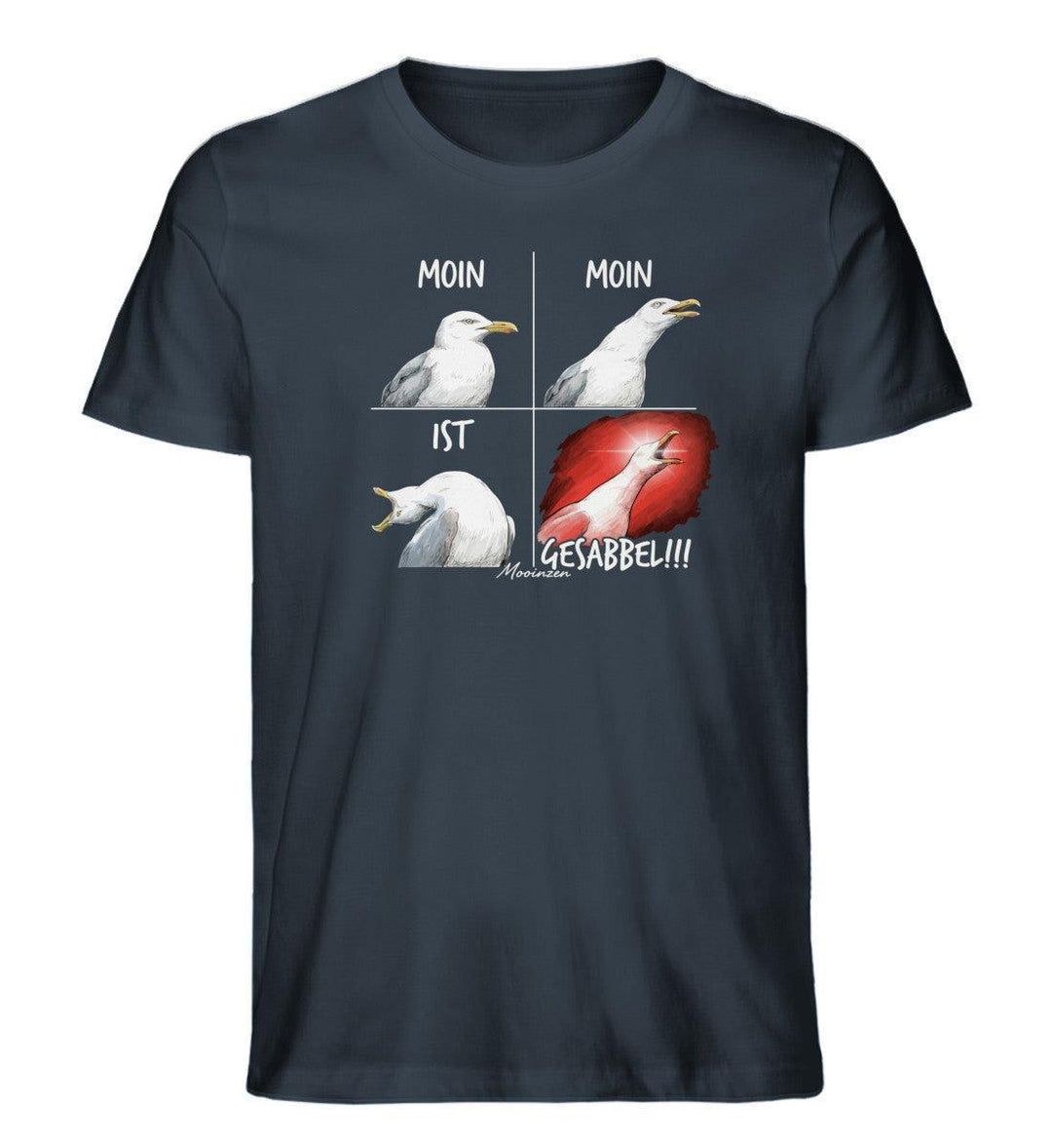 Moin Moin ist Gesabbel · Herren Premium Bio T-Shirt-Herren Premium Bio T-Shirt-India Ink Grey-XS-Mooinzen