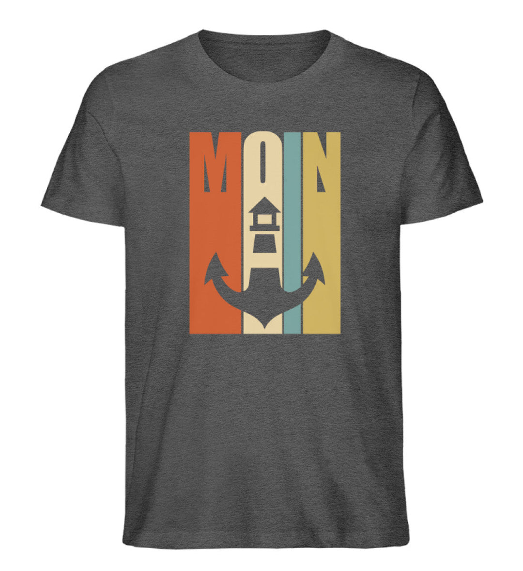 Moin Retro · Herren Premium Bio T-Shirt-Herren Premium Bio T-Shirt-Dark Heather Grey-S-Mooinzen