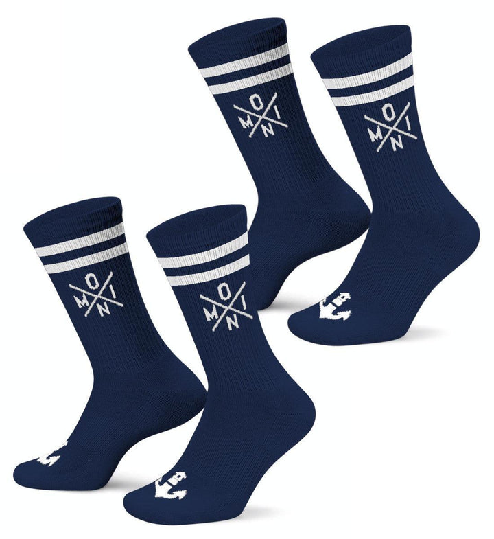 Moin Simple X · 2er-Pack Unisex Crew Socken (2 Paar)-Unisex Bio Crew Socken-Navy-36-41-Mooinzen