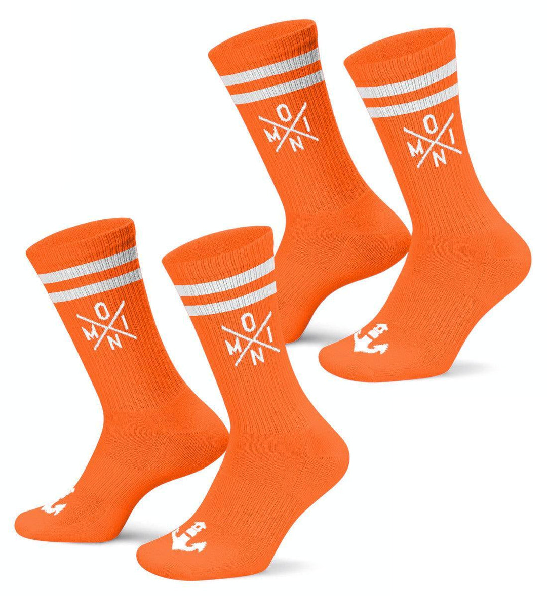Moin Simple X · 2er-Pack Unisex Crew Socken (2 Paar)-Unisex Bio Crew Socken-Orange-36-41-Mooinzen