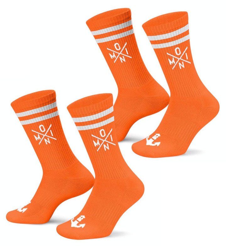Moin Simple X · 2er-Pack Unisex Crew Socken (2 Paar)-Unisex Bio Crew Socken-Orange-36-41-Mooinzen