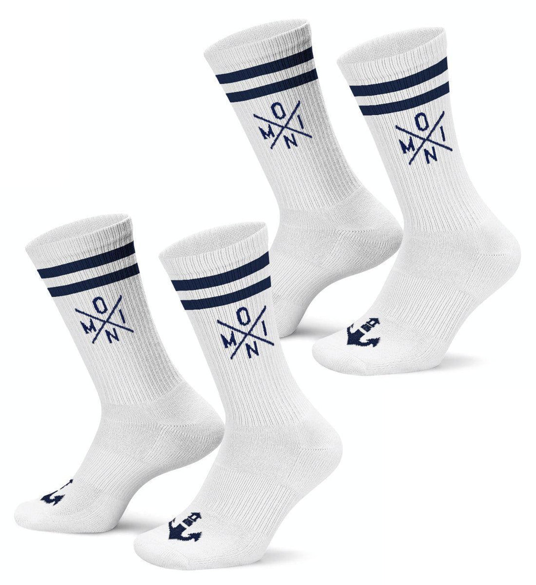 Moin Simple X · 2er-Pack Unisex Crew Socken (2 Paar)-Unisex Bio Crew Socken-White-36-41-Mooinzen