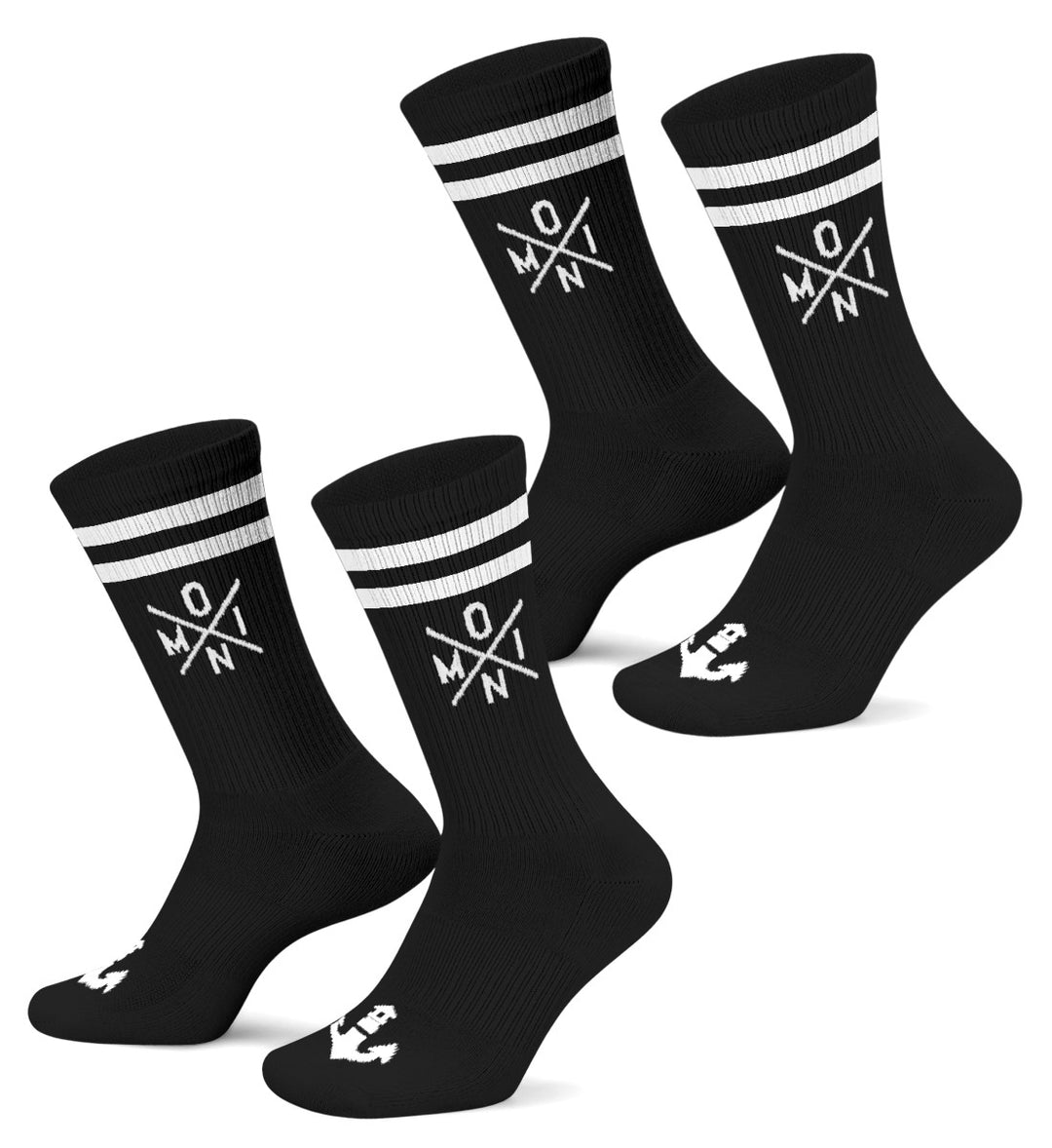 Moin Simple X · 2er-Pack Unisex Crew Socken (2 Paar)-Unisex Bio Crew Socken-schwarz-36-41-Mooinzen
