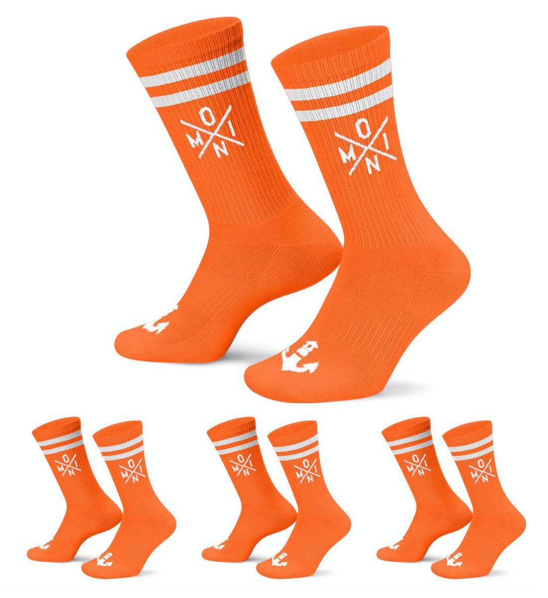 Moin Simple X · 4er-Pack Unisex Crew Socken (4 Paar)-Unisex Bio Crew Socken-Orange-36-41-Mooinzen