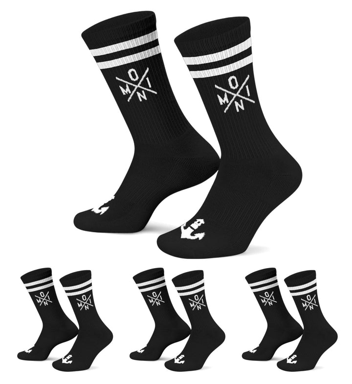 Moin Simple X · 4er-Pack Unisex Crew Socken (4 Paar)-Unisex Bio Crew Socken-schwarz-36-41-Mooinzen