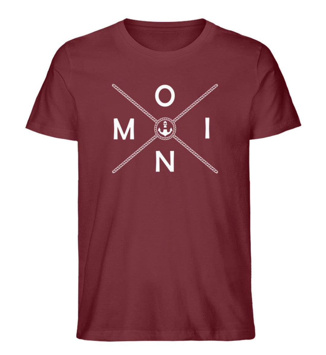 Moin X Rope · Herren Premium Bio T-Shirt-Herren Premium Bio T-Shirt-Burgundy-S-Mooinzen