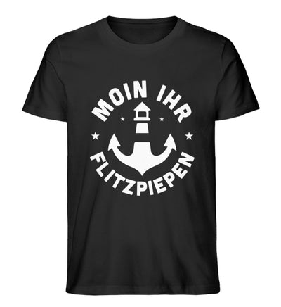 Moin ihr Flitzpiepen · Herren Premium Bio T-Shirt-Herren Premium Bio T-Shirt-Black-XS-Mooinzen