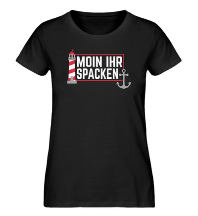 Moin ihr Spacken · Damen Premium Bio T-Shirt-Damen Premium Bio T-Shirt-Black-S-Mooinzen