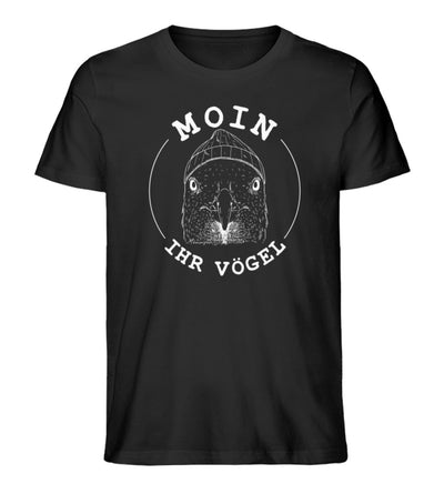 Moin ihr Vögel · Herren Premium Bio T-Shirt-Herren Premium Bio T-Shirt-Black-XS-Mooinzen