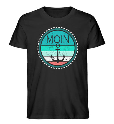 Moin retro Grün · Herren Premium Bio T-Shirt-Herren Premium Bio T-Shirt-Black-XS-Mooinzen