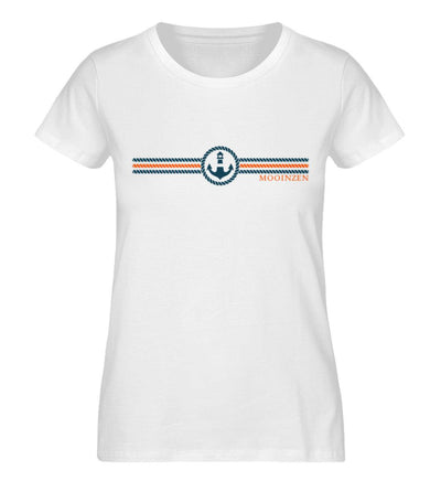 Mooinzen Blau Orange · Damen Premium Bio T-Shirt-Damen Premium Bio T-Shirt-White-S-Mooinzen