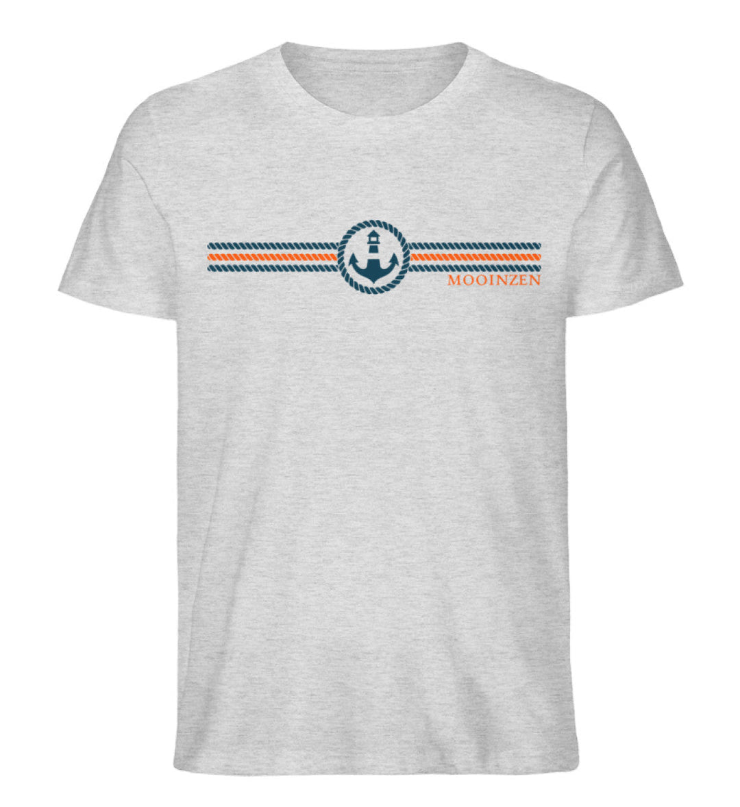 Mooinzen Blau Orange · Herren Premium Bio T-Shirt-Herren Premium Bio T-Shirt-Heather Grey-S-Mooinzen