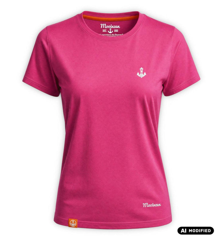 Mooinzen Logo · Damen Premium Bio T-Shirt Mercerisiert-Damen Signature Bio T-Shirt (mercerisiert)-beetroot-purple-S-Mooinzen