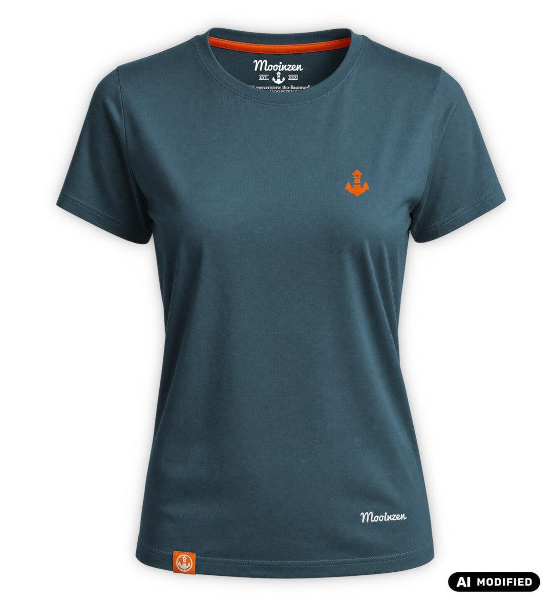 Mooinzen Logo · Damen Premium Bio T-Shirt Mercerisiert-Damen Signature Bio T-Shirt (mercerisiert)-stargazer-S-Mooinzen