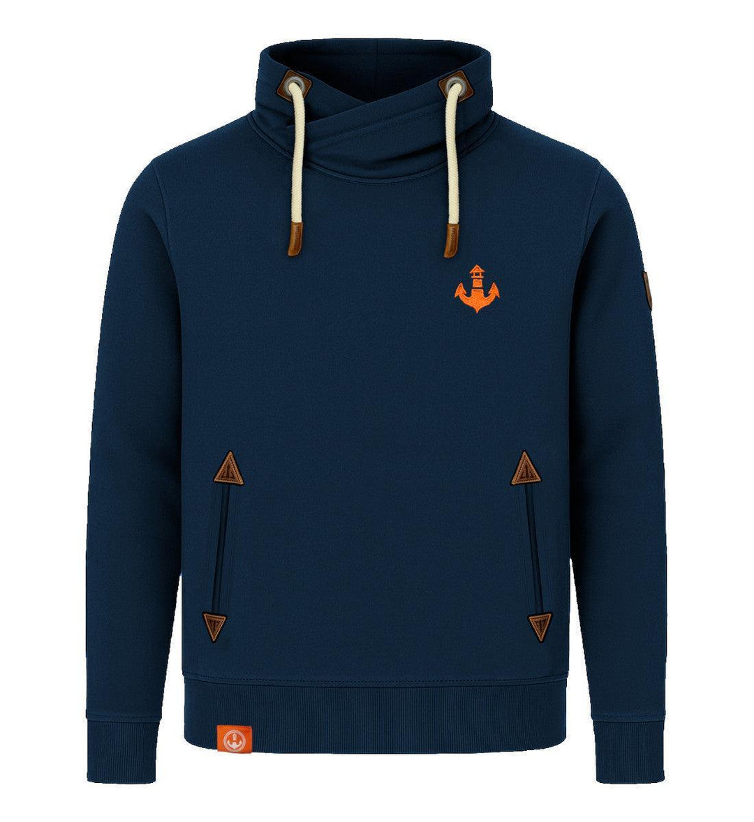 Mooinzen Logo · Unisex Bio Schalkragen Sweatshirt (ohne Kapuze)-Unisex Bio Schalkragen Sweatshirt-dress-blue-S-Mooinzen