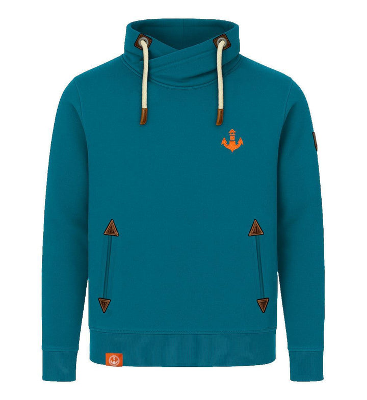 Mooinzen Logo · Unisex Bio Schalkragen Sweatshirt (ohne Kapuze)-Unisex Bio Schalkragen Sweatshirt-ocean-depth-S-Mooinzen