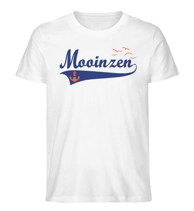 Mooinzen Möwen Blau · Herren Premium Bio T-Shirt-Herren Premium Bio T-Shirt-White-XS-Mooinzen