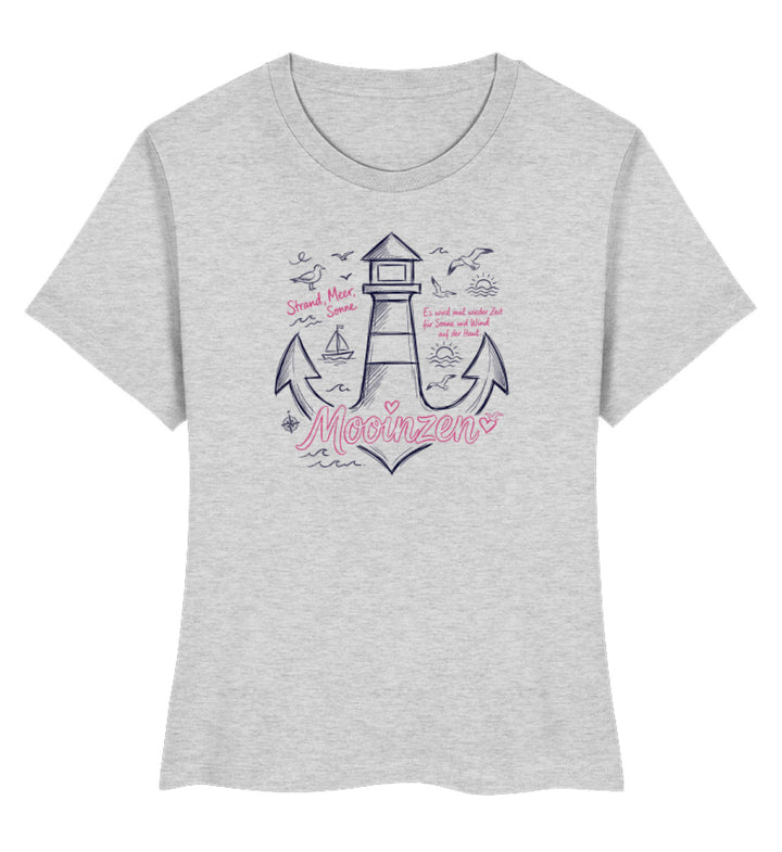 Mooinzen Strand Meer Sonne · Damen Premium Bio T-Shirt 2.0-Damen Premium Bio T-Shirt 2.0-Heather Grey-XS-Mooinzen