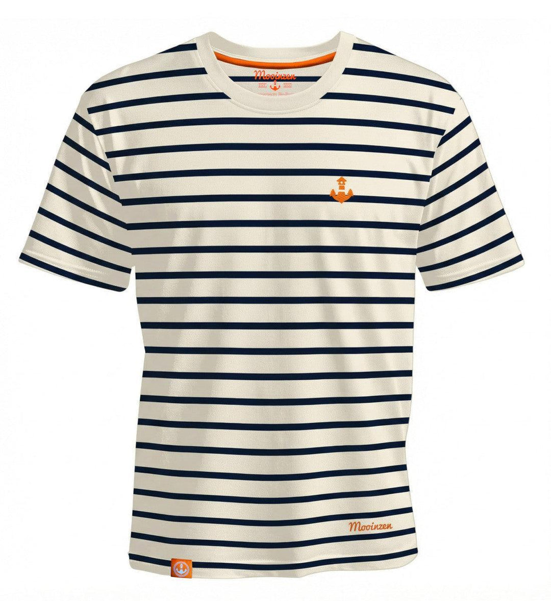 Mooinzen Stripes · Unisex Signature Bio T-Shirt (mercerisiert)-Unisex Signature Bio T-Shirt (merzerisiert)-sand/blue-S-Mooinzen